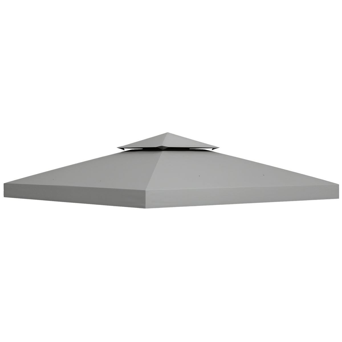 Gazebo Replacement Canopy for Model 01 -0153, 2-Tier Top Cover for 9.8' x 9.8' Gazebo, Gray (TOP ONLY)