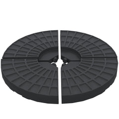Large 4 Piece Round Fillable Weighted Offset Market Patio Umbrella Base