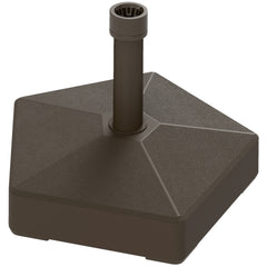 Patio Umbrella Base Holder, Heavy Duty Outdoor Umbrella Stand Base, Filled Up to 42lbs with Sand or 33lbs with Water for Garden, Poolside, Brown
