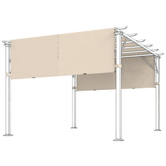 2 Pcs Pergola Replacement Canopy, UV Protection Pergola Shade Cover, Easy to Install, for 10 x 12ft Pergola, Khaki