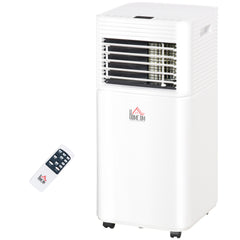 8000 BTU Mobile Air Conditioner for Cooling and Dehumidifying, Remote Control, 24H Timer, LED Display, White