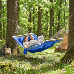 Outdoor Hammock 2-Person, with Pillow & Pad, 440 lbs Capacity, Navy Blue