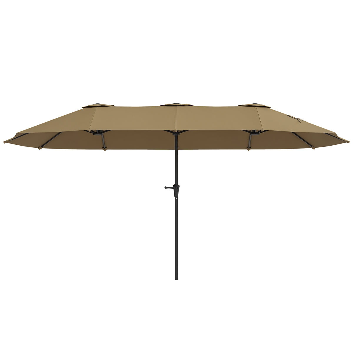 13 ft. Extra Large Patio Umbrella with Easy Crank Handle, Vents for Outdoor, Patio, UPF30+, Coffee
