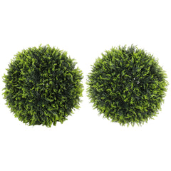 2 Pack Artificial Plant Cedar Topiary Balls, 17.7 Inch