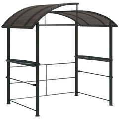 8' x 5' Outdoor Grill Gazebo Canopy Shelter with Vented PC Roof, Side Shleves