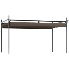 10' x 13' Metal Retractable Pergola Canopy, Outdoor Pergola for Garden, Patio, Backyard, Deck, Brown