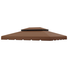Model 84C-101 or 84C-144 13' x 10' Gazebo Replacement Canopy, Gazebo Top with Double Vented Roof (TOP ONLY), Coffee