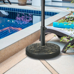 Concrete Umbrella Base, 40 lbs. Heavy Duty Umbrella Stand with Metal Umbrella Holder for Outdoor, Lawn, Deck, Bronze