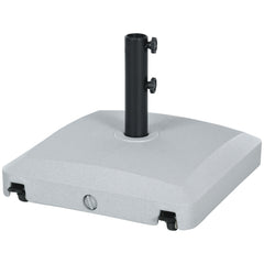 Patio Umbrella Base with Wheels, 53lbs Water or 66lbs Sand Filled, Heavy Duty Outdoor Umbrella Stand Holder, Gray