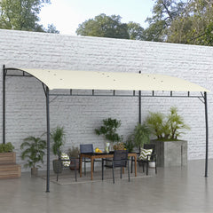 10' x 13' Outdoor Pergola Gazebo, Garden Sun Shade Shelter with Metal Frame for Porch, Patio, Deck, Backyard, Cream