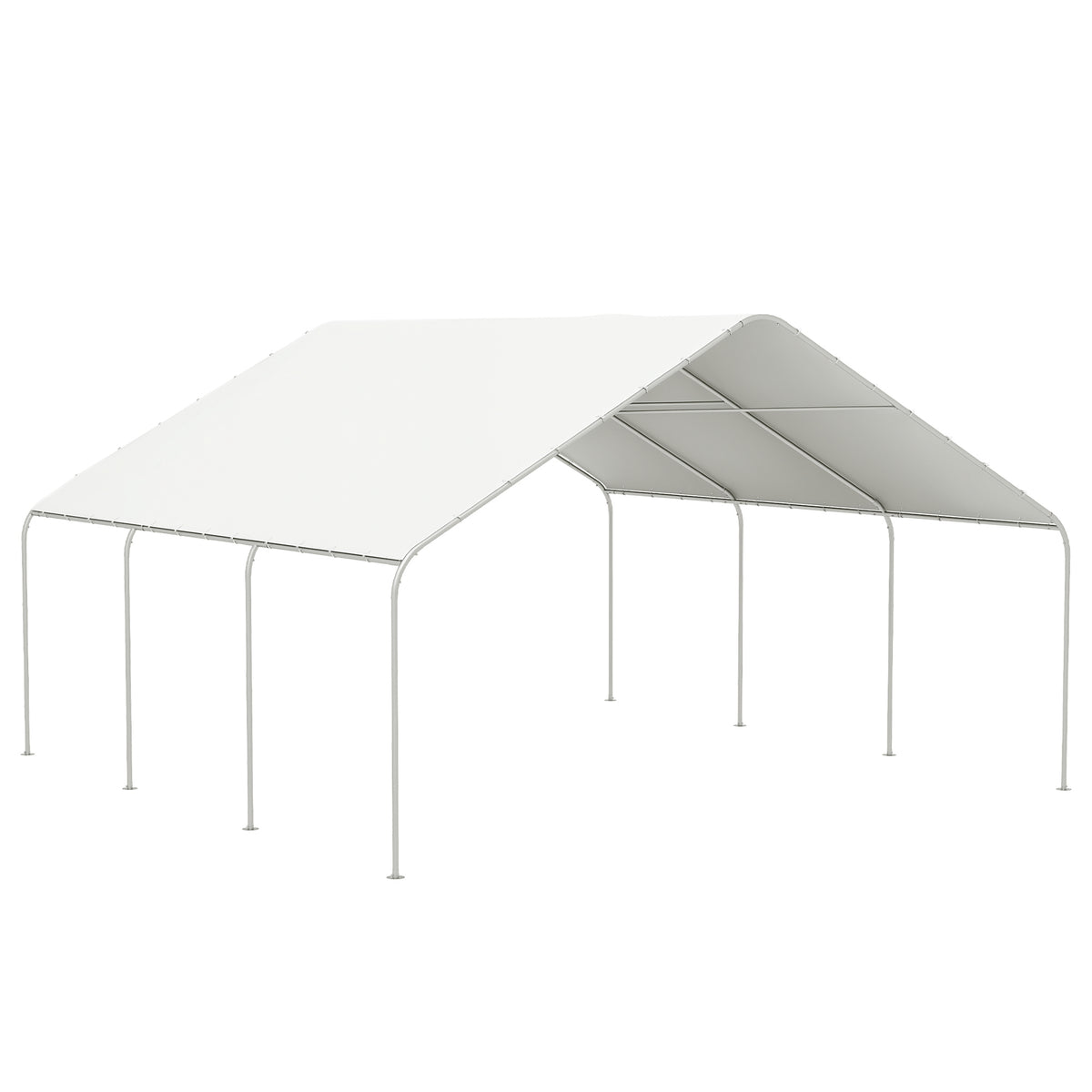 19' x 19.5' Carport, Portable Garage and Patio Canopy Tent, Anti-UV Cover for Car, Truck, Boat, Catering, Wedding