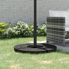 Outdoor Universal Cross Brace Stand for Small Offset Umbrella or Large Market Umbrella, Black