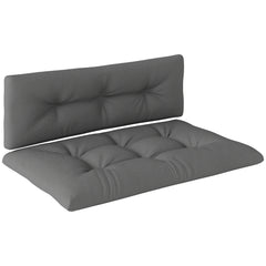 2 Seater Pallet Cushions Outdoor 3.9" Thick Replacement Cushions - Tufted Design for Garden, Patio, Dark Gray