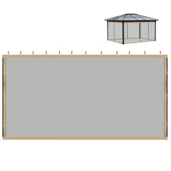 Replacement Mesh Sidewall Netting for 10' x 10' Gazebos and Canopy Tents with Zippers, (Sidewall Only) Beige