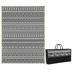 Outdoor Rug Carpet with USB Lights Reversible Patio Rug with Carry Bag for Camping 12' x 9'