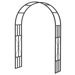 7.3ft Steel Garden Arch Trellis, Garden Arbor Trellis for Climbing Plants Roses Wisteria Vines, Flower Arch Wedding Arch Stand for Outdoor, Garden, Lawn, Backyard, Black