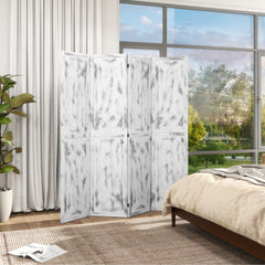 Screen Divider Room Divider Screen with Foldable Design for Indoor Bedroom Office 5.5' Rustic White