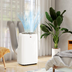 14000 BTU Portable Air Conditioner, Inverter & Dual Hose AC Unit w/ Cool, Dehumidifier, Fan, for 700 Sq. ft, Window Kit