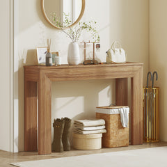 Modern Console Table, 47" Narrow Entryway Table, Walnut