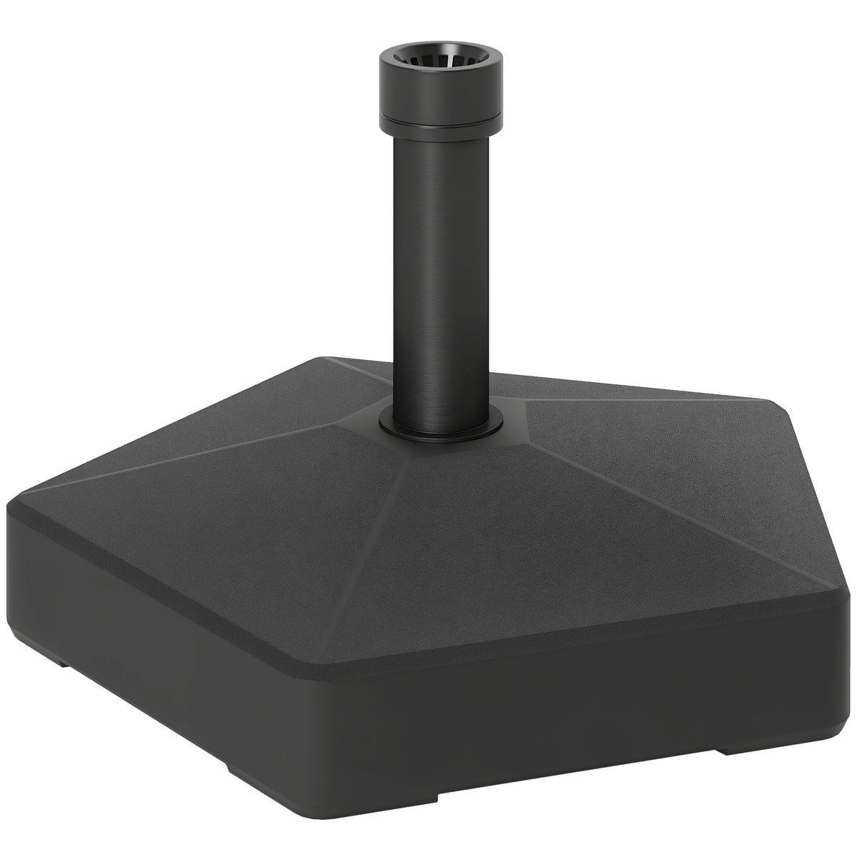 Patio Umbrella Base Holder, Heavy Duty Outdoor Umbrella Stand Base, Filled Up to 42lbs with Sand or 33lbs with Water for Garden, Poolside, Black