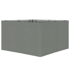 9.84' x 11.8' Gazebo Sidewall Set with Hooks/C-Rings, Gray