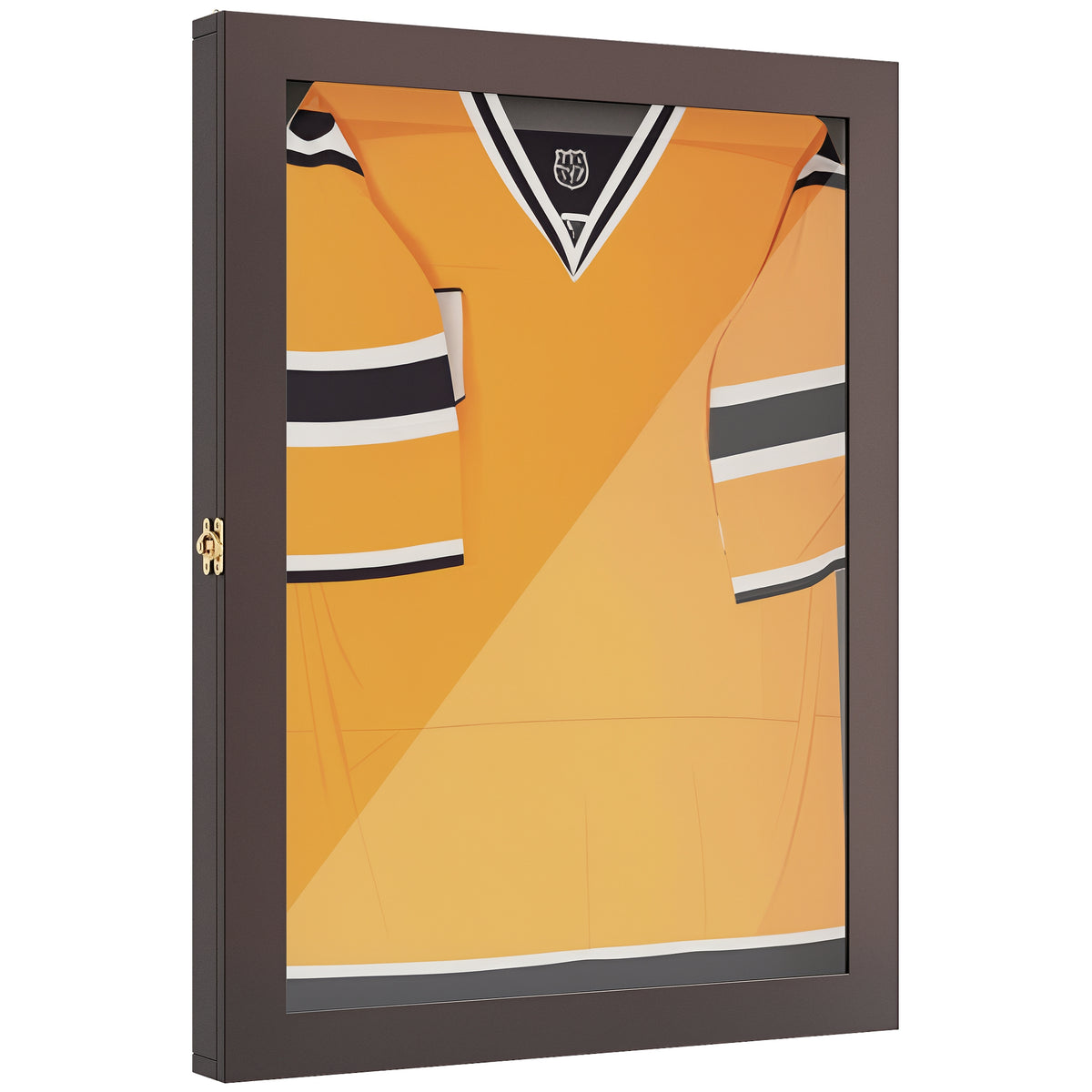 23.5" x 31.5" UV-Resistant Sports Jersey Frame Display Case, Brown