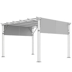 2 Pcs Pergola Replacement Canopy, UV Protection Pergola Shade Cover, Easy to Install, for 10 x 10ft Pergola, Light Gray