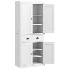 72" Kitchen Cabinet, Pantry Storage Cabinet with Doors and Shelves