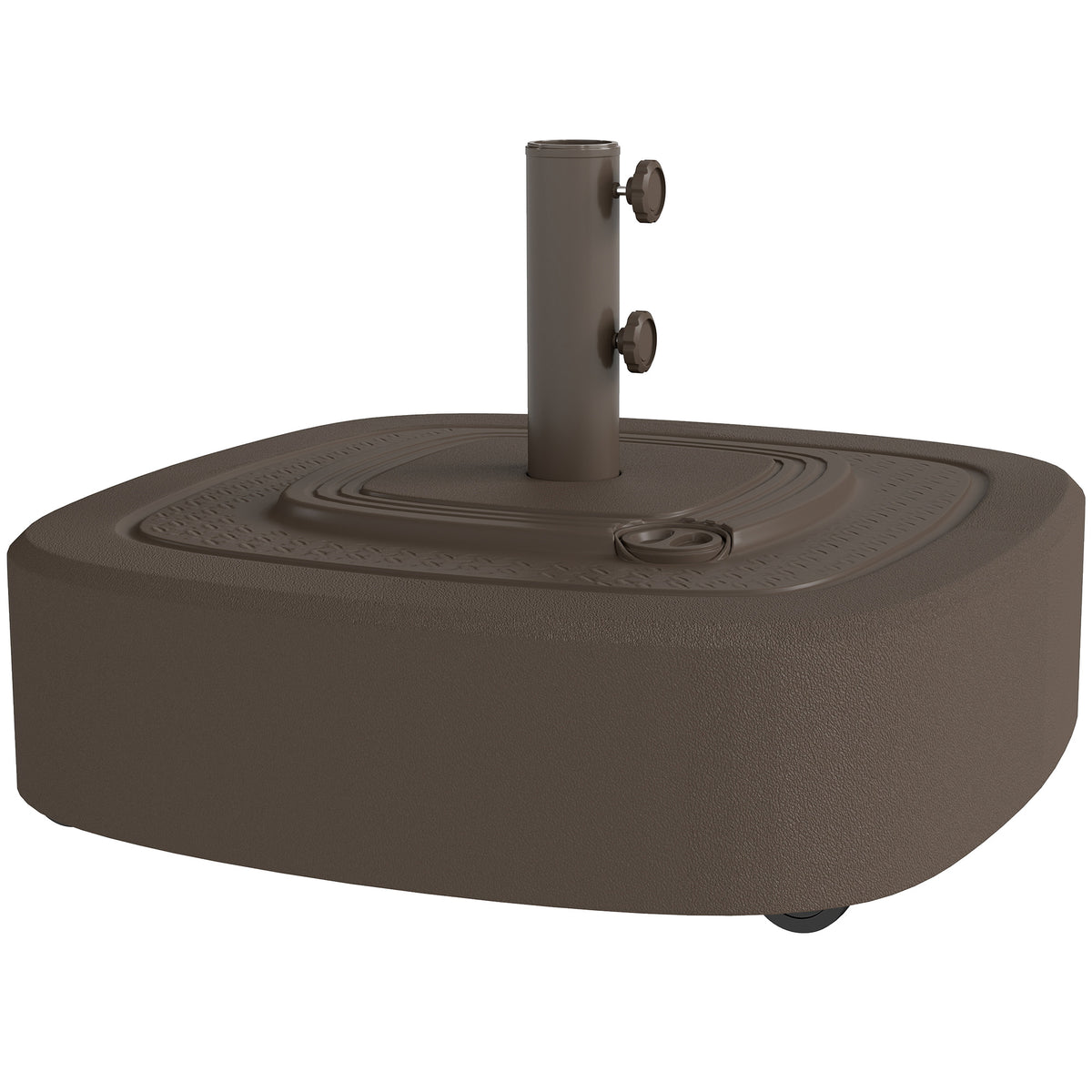 Patio Umbrella Base Outdoor Umbrella Stand with Wheels for 1.5"/1.9" Umbrella Poles