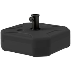 Square Patio Umbrella Base Holder, Heavy Duty Outdoor Umbrella Stand Base, Filled Up to 55lbs with Sand or 44lbs with Water for Garden, Poolside, Black