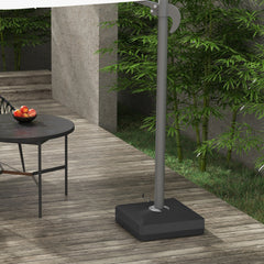 330 lbs. Fillable Umbrella Base for 84D-110V02 Model Umbrella, Cantilever Umbrella Stand, Wheels, Adjustable Feet, Black