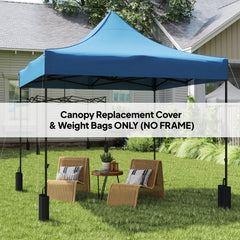 10' x 10' Replacement Canopy Top for Pop Up Canopy Tent with 4 Sand Bags, UPF50+ Protection, Navy Blue