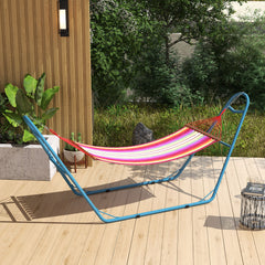 Hammock Stand, Portable Adjustable Steel Frame Hammock Stand, Weather Resistant, 10.3', 550 lbs. Capacity, Blue