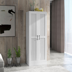 Storage Cabinet w/ Adjustable Shelves, Pantry, White