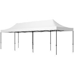 9.5' x 28' Pop Up Canopy Tent, Instant Tent for Parties, Height Adjustable, with Carry Bag and Sand Bags