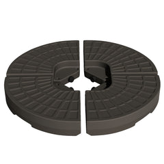 4 Pieces Cantilever Patio Umbrella Base, Fan Shaped Umbrella Weight w/ Built-In Handles & Rugged Material, 148 lbs Water and 220 lbs Water and Sand, Coffee