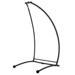 Hammock Chair Stand, C Shape Hanging Heavy Duty Metal Frame Hammock Stand for Hanging Hammock Porch Swing Chair, Indoor & Outdoor Use, Black