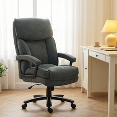 Big and Tall Executive Office Chair, Up to 450 lbs. Heavy Duty Desk Chair, Computer Chair for Heavy People, Gray