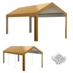 10 x 20ft Carport Roof, UV Resistant Canopy Replacement, Fits 84C-378V00 and 84C-206 Series, Beige