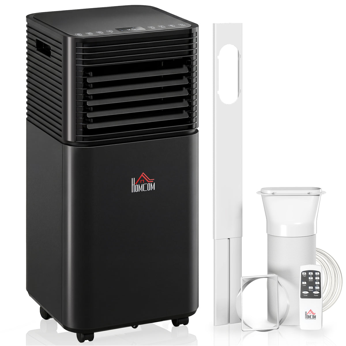 8000 BTU Portable Air Conditioner with Dehumidifier, Cooling Fan, Sleep, Remote, 24H Timer, Auto Off, Black