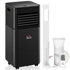 8000 BTU Portable Air Conditioner with Dehumidifier, Cooling Fan, Sleep, Remote, 24H Timer, Auto Off, Black