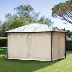 9.84' x 13.1' Gazebo Sidewall Set with Hooks/C-Rings, Beige