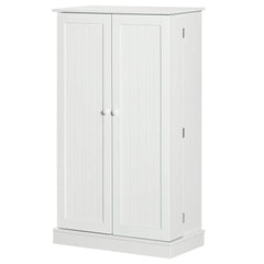 41" Modern Kitchen Pantry Freestanding Storage Cabinet with Double Doors Adjustable Shelves for Living Room - White