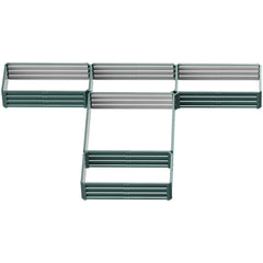 Steel Raised Garden Bed, Set of 5 Large Box Planters for Outdoor Plants Vegetables Flowers Herbs, 8x8x1ft, Green