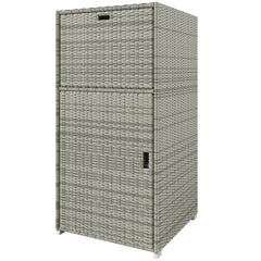 Outdoor Towel Rack for Pool w/ Drawer & Cabinet, Gray