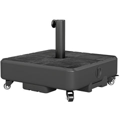 Patio Umbrella Base Outdoor Umbrella Stand with Wheels for 1.5"/1.9" Poles