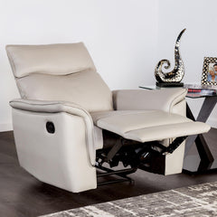 Transitional Style 1pc Recliner Chair Welt Trim Pillow Arms Taupe Finish Primary Living Room