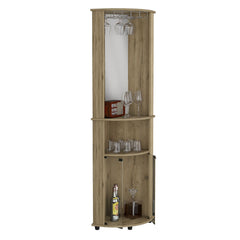 Asteroid Bar Cabinet Rialto, Three Shelves, Macadamia Finish