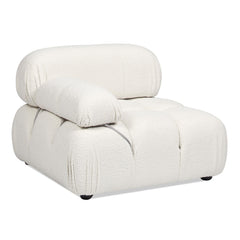 Nova 36" Bubble Modular Modern Lounge Arm Chair, Ivory White Boucle