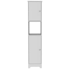 Nirvana Linen Cabinet, Double Doors, Four Interior Shelves, Two Cabinets -White